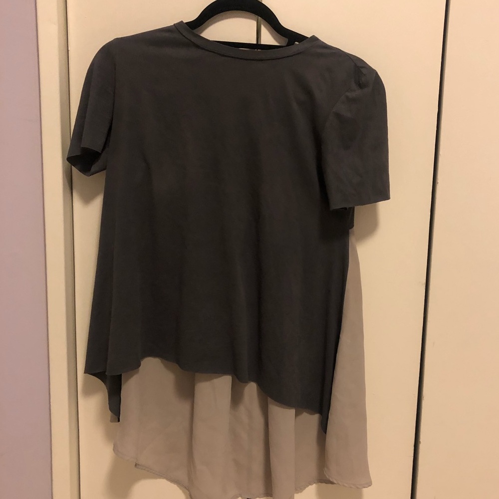 Velvet/Chiffon Purple High Low Purple Top